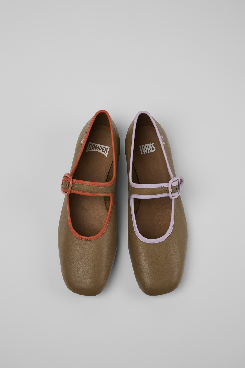 Twins Multicolor Leather Ballerinas for Women. - Image 4