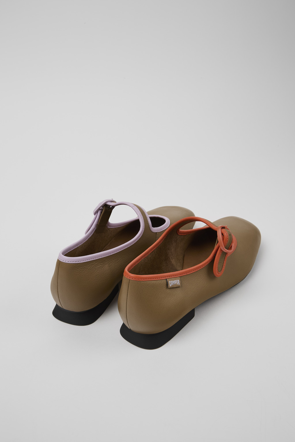 Twins Multicolor Leather Ballerinas for Women. - Image 3