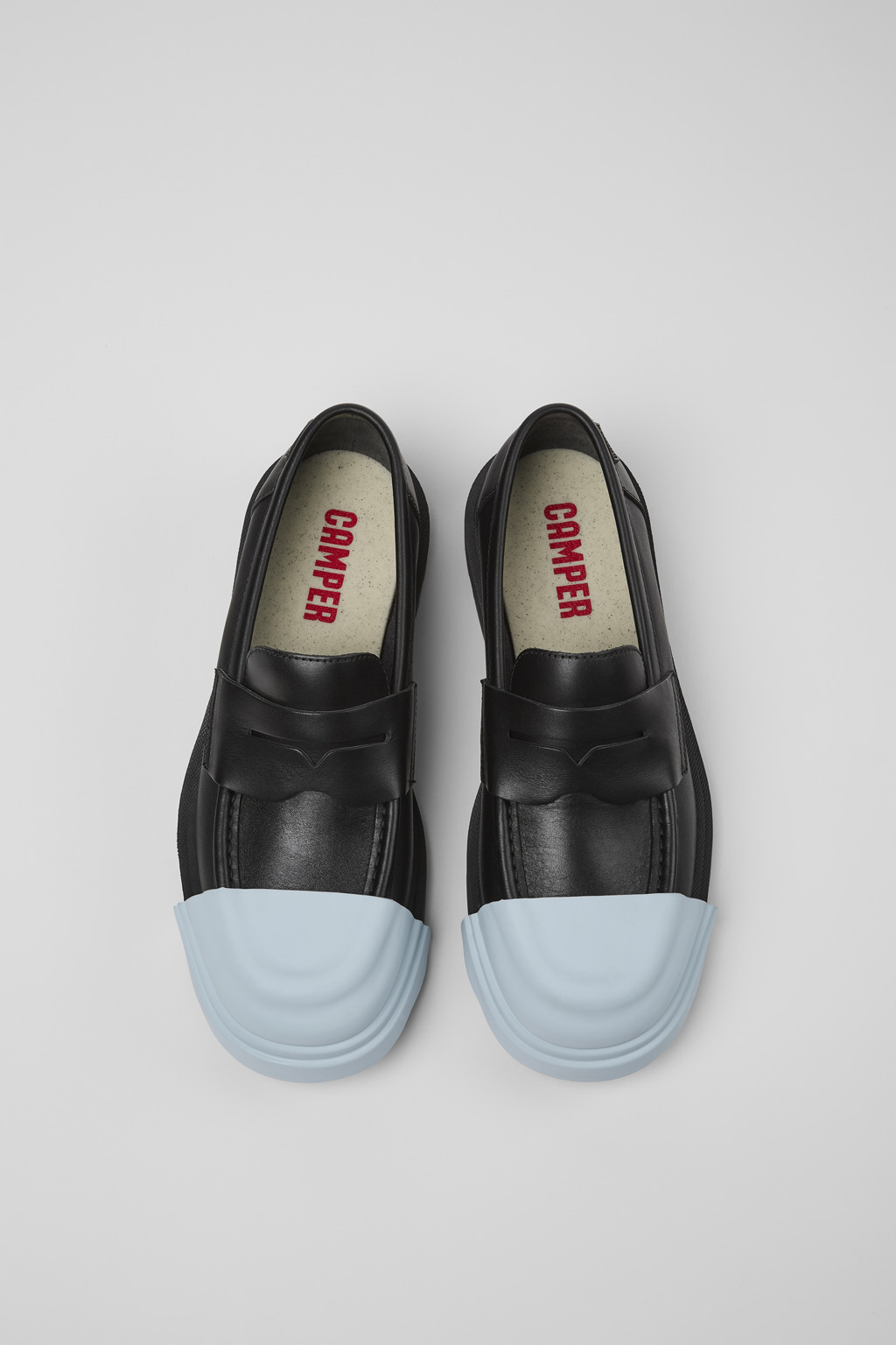 Junction Black leather loafers for women - Image 4