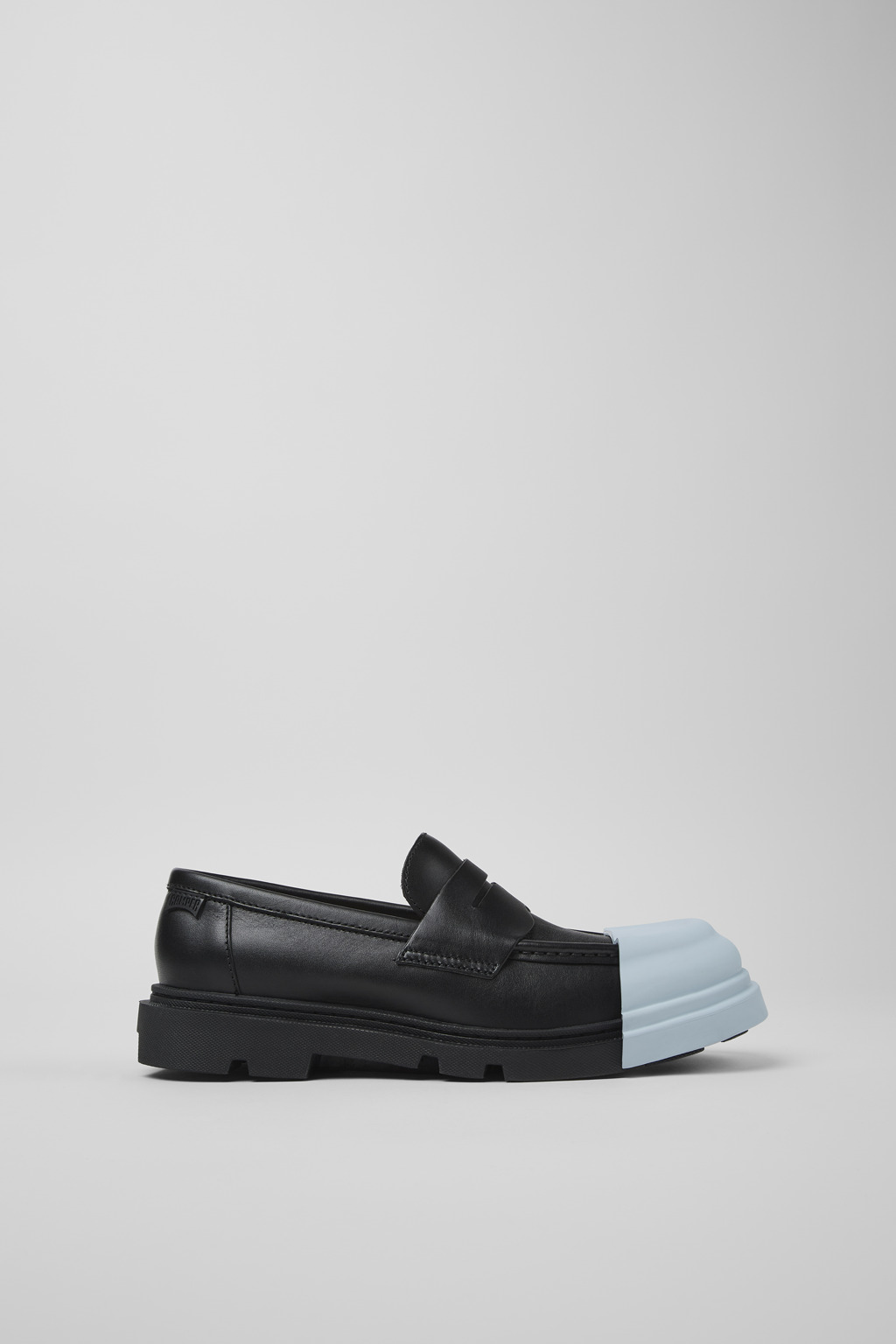 Junction Black leather loafers for women - Image 2