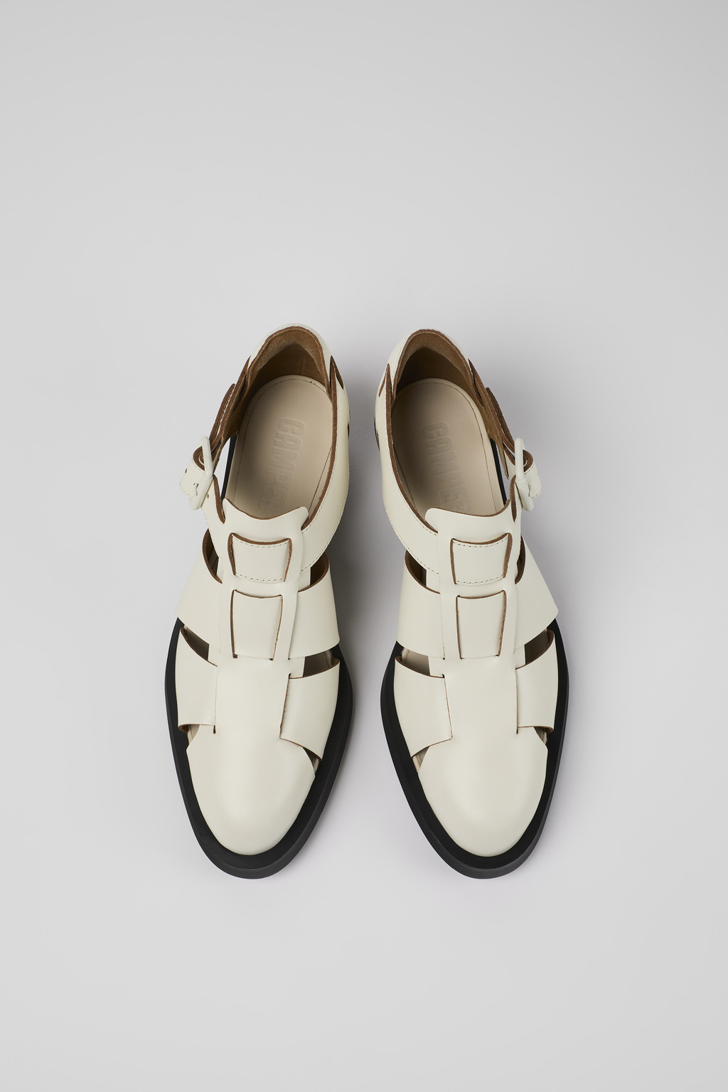 Bonnie White Leather Sandal for Women - Image 4