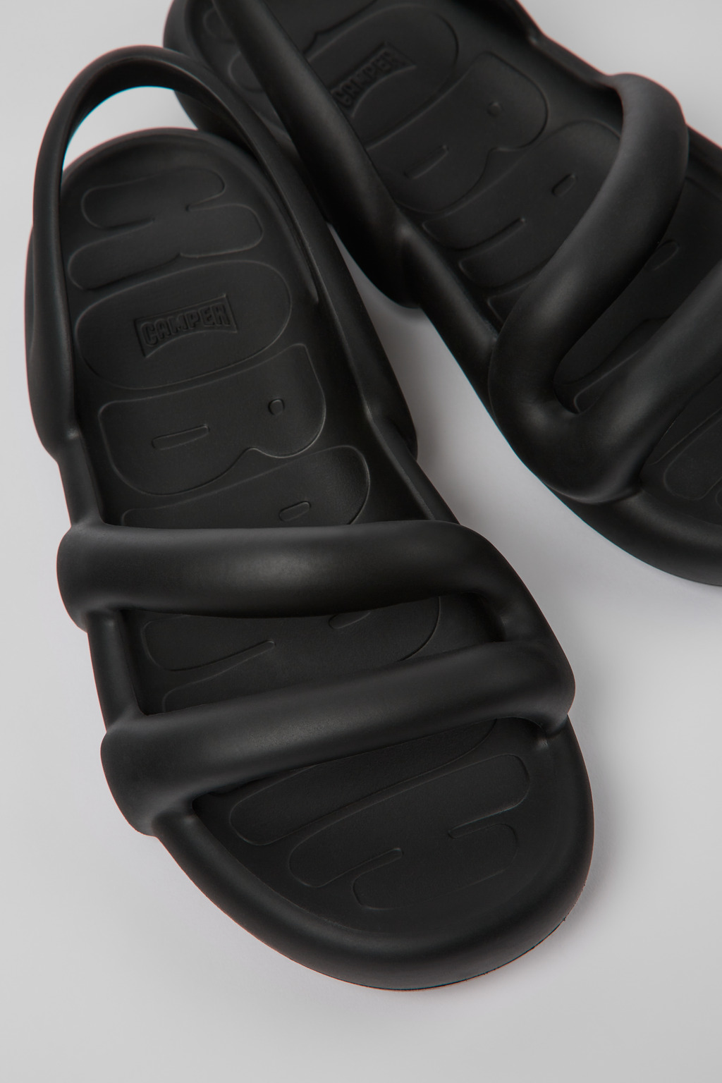 Kobarah Flat Black Sandals for Women.