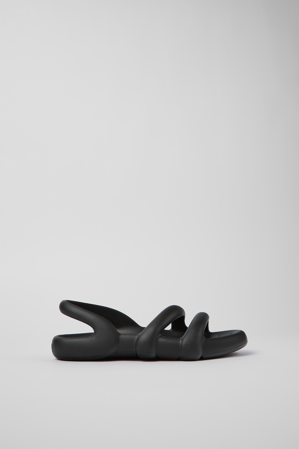 Kobarah Flat Black Sandals for Women. - Image 2