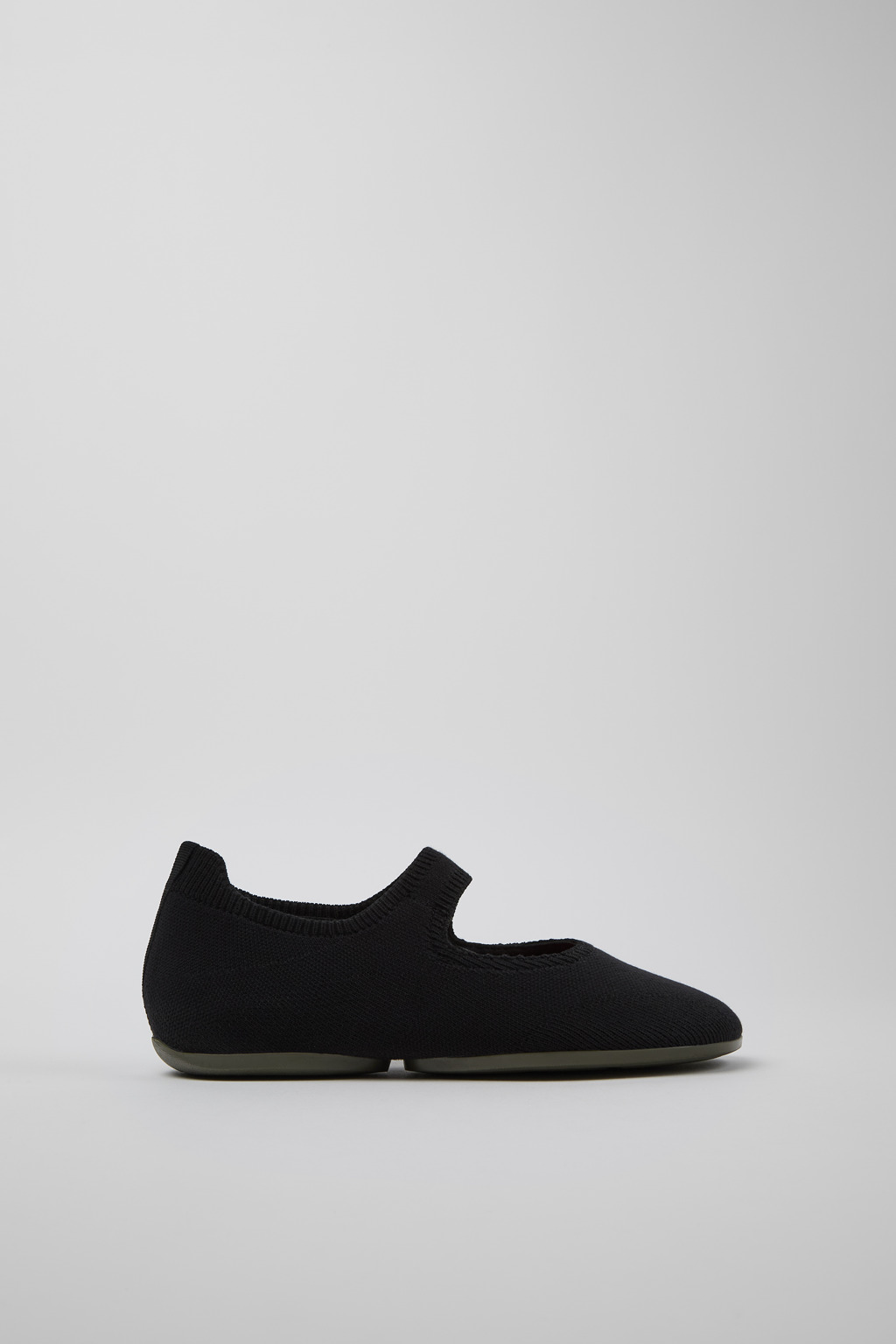 Right Black Textile Women's Shoe. - Image 2