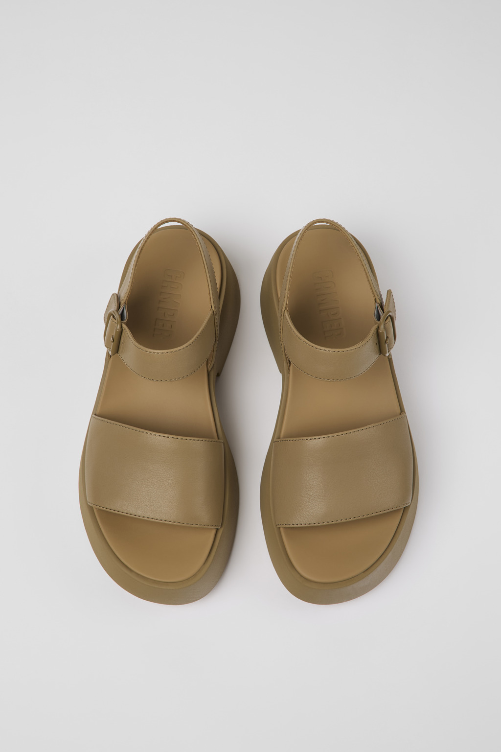 Tasha Brown Leather Sandal for Women - Image 4