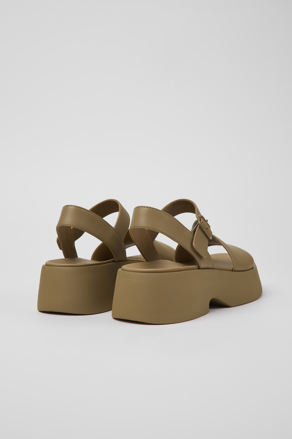 Tasha Brown Leather Sandal for Women - Image 3