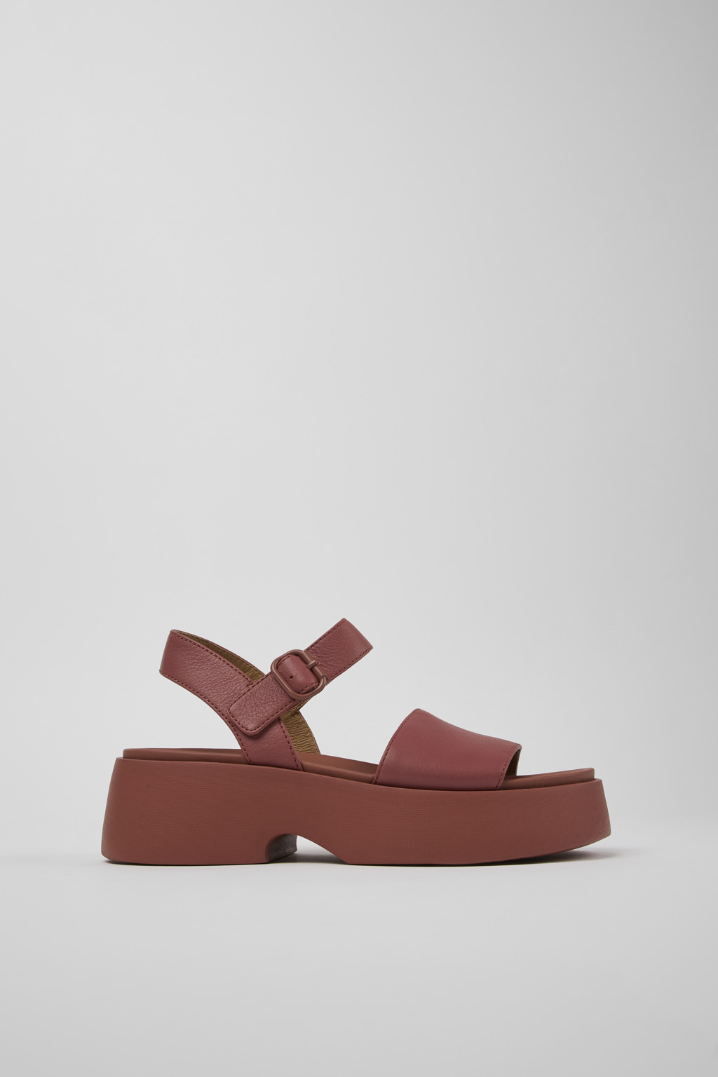 Tasha Red Leather Sandal for Women - Image 2