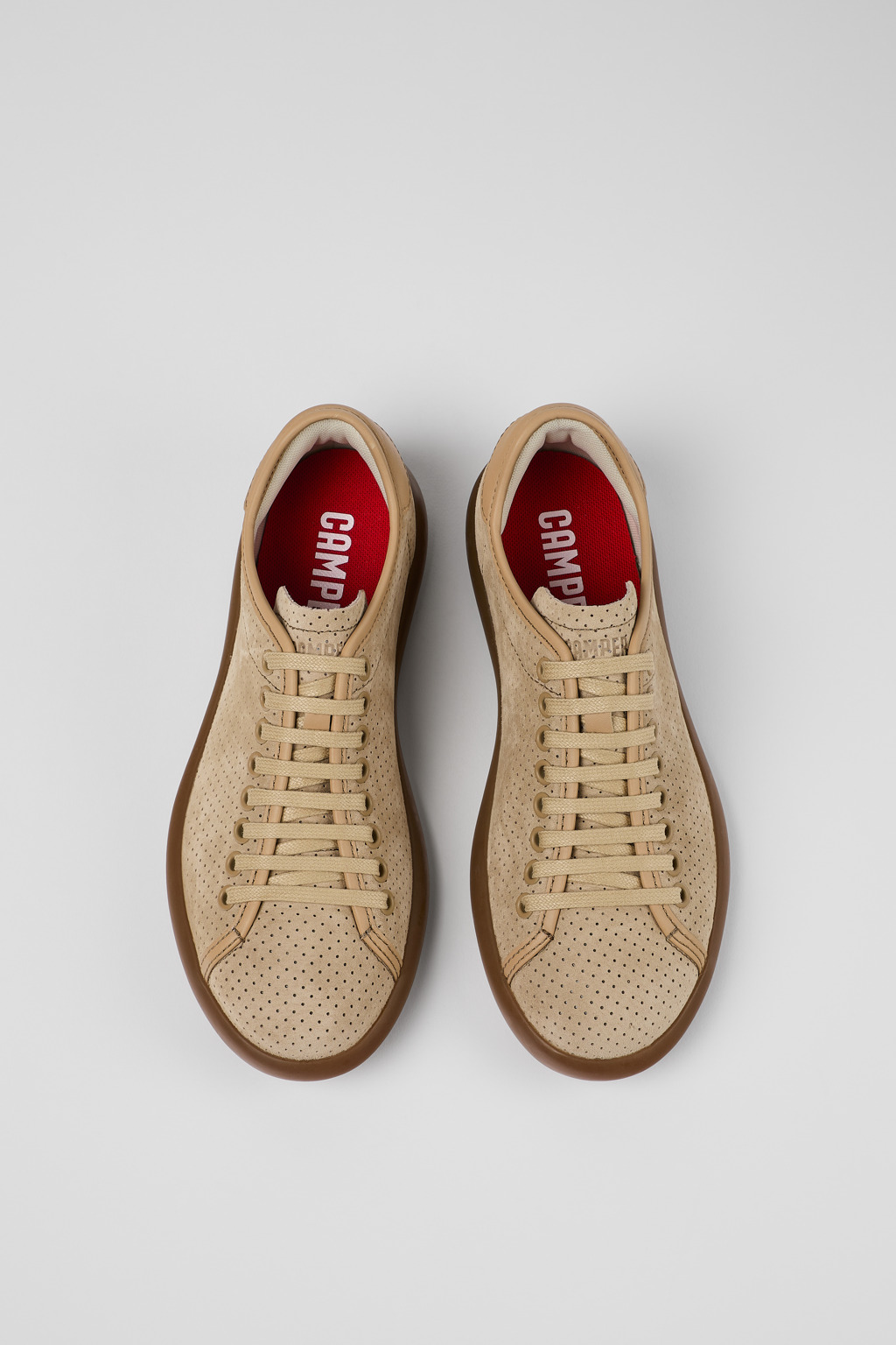 Pelotas Soller Beige Nubuck and Leather Sneakers for Women. - Image 4