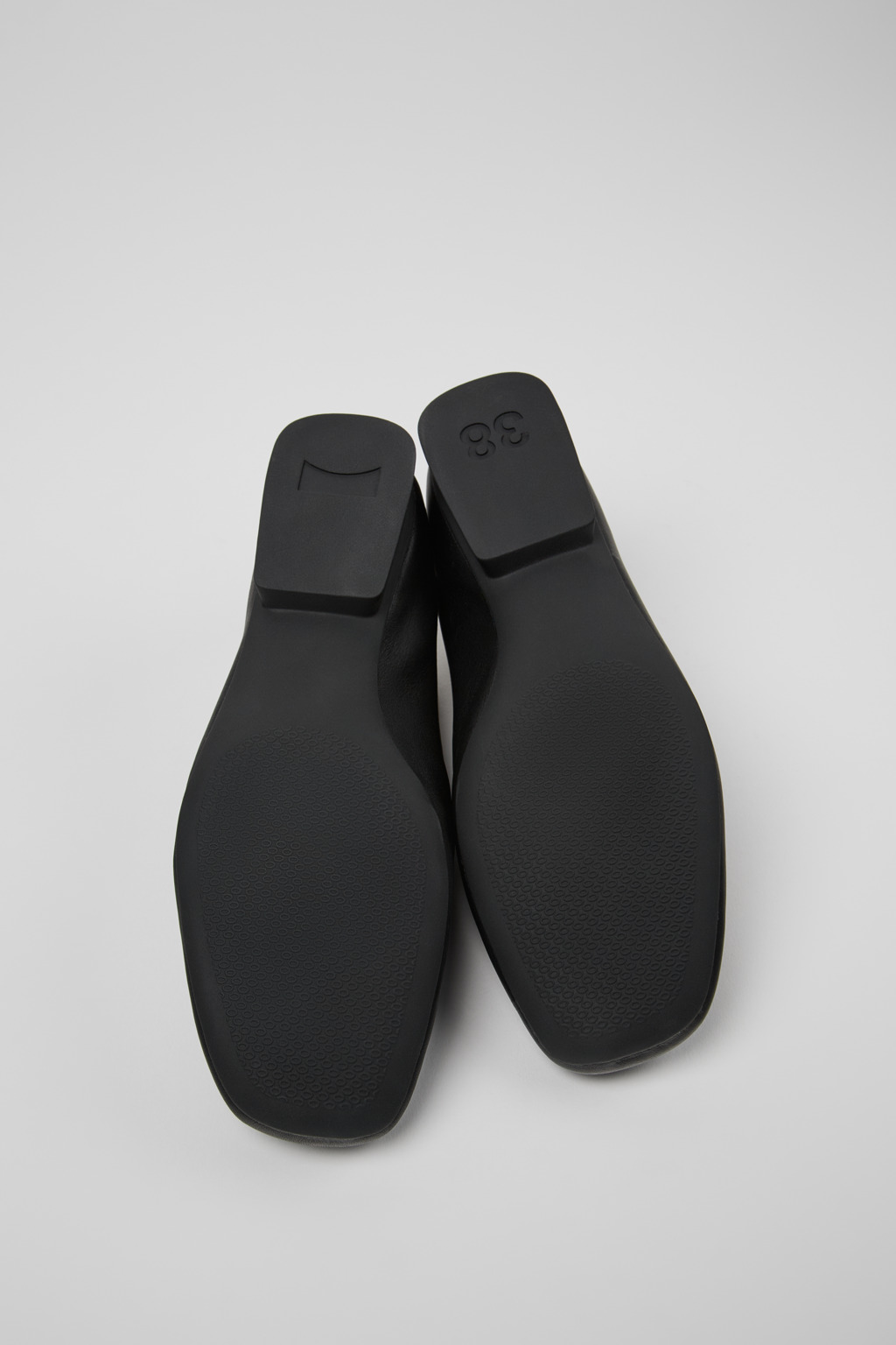 Twins Black leather ballerinas for women - Image 5