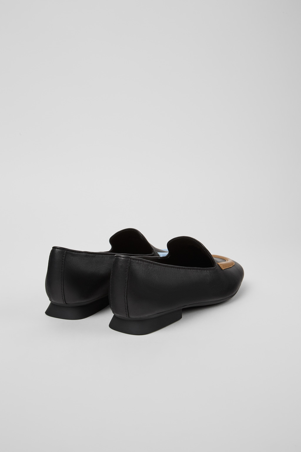 Twins Black leather ballerinas for women - Image 3