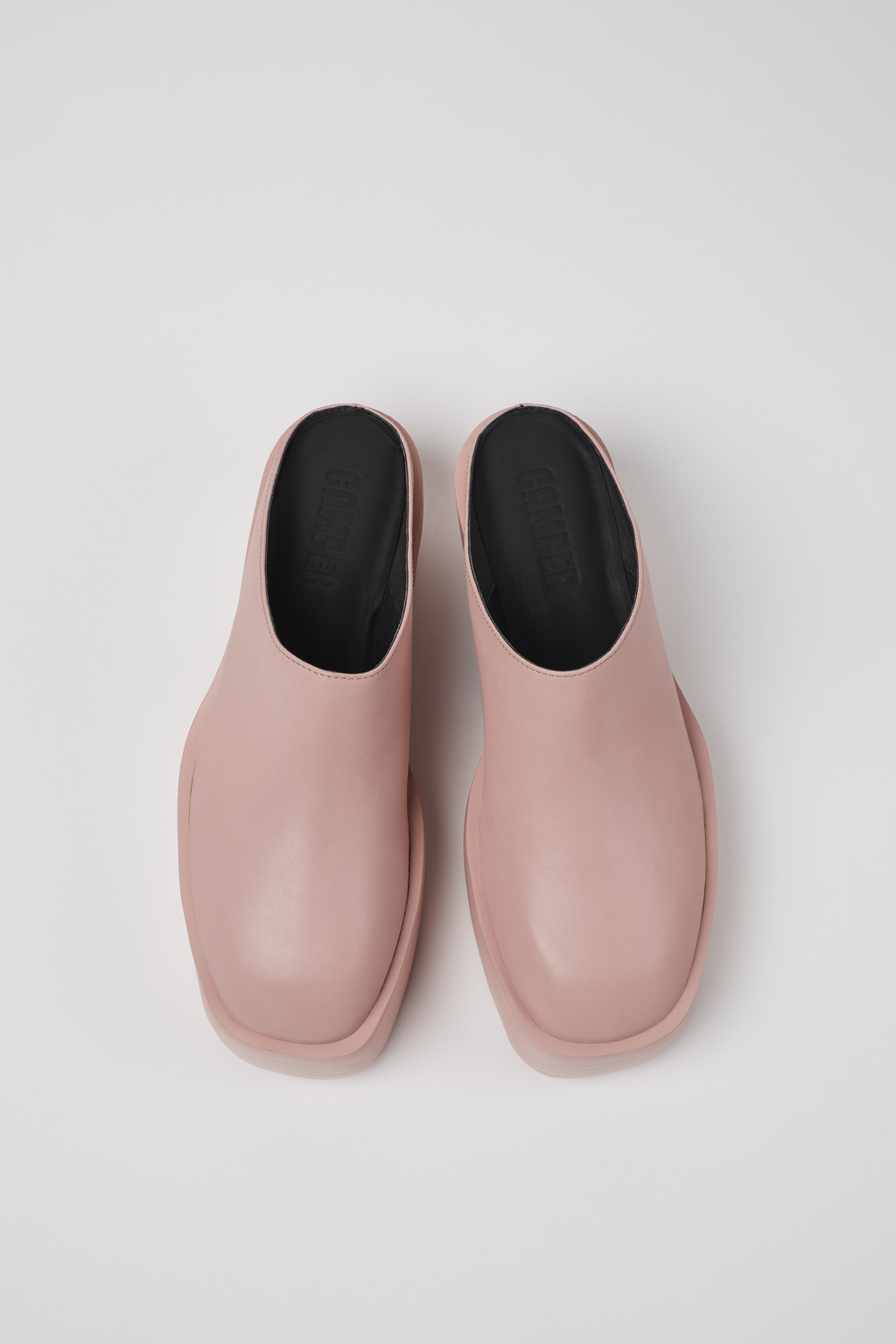 Billie Pink leather clogs for women - Image 4