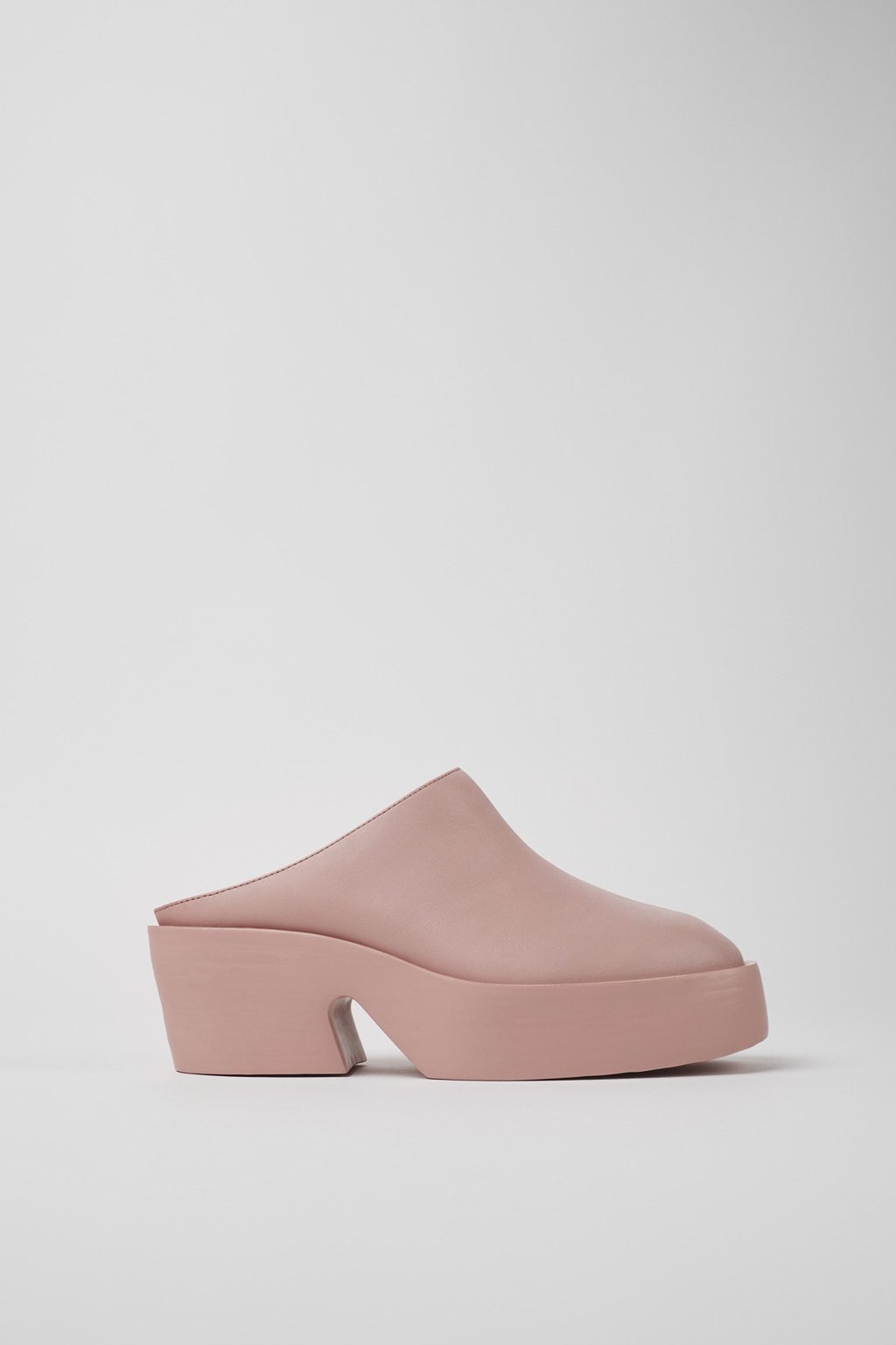 Billie Pink leather clogs for women - Image 2