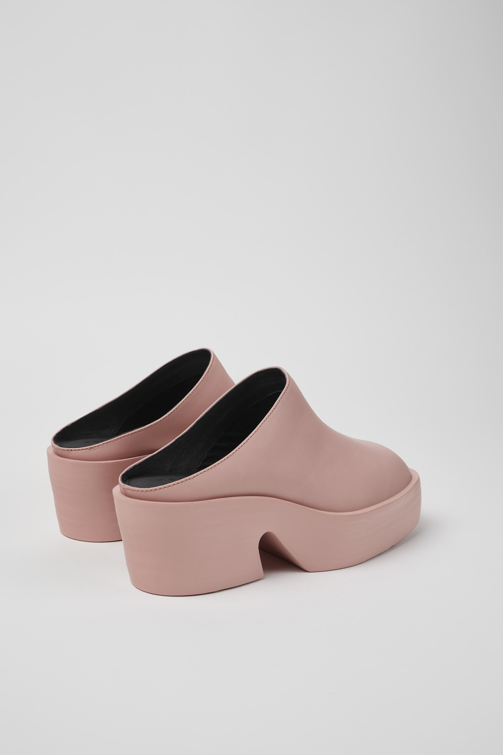 Billie Pink leather clogs for women - Image 3