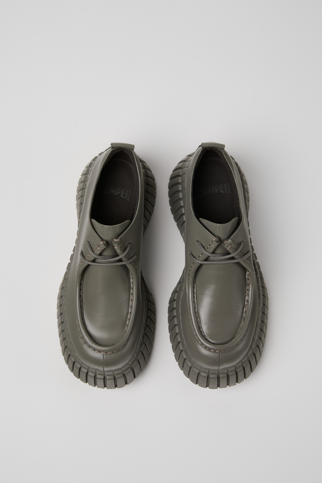 Pix BCN Gray Leather Shoes for Women. - Image 4