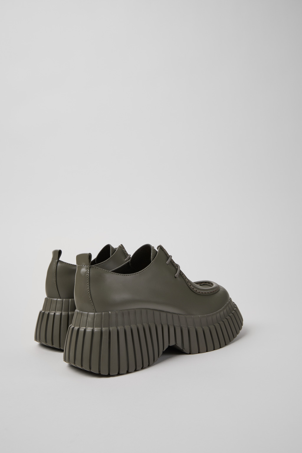 Pix BCN Gray Leather Shoes for Women. - Image 3