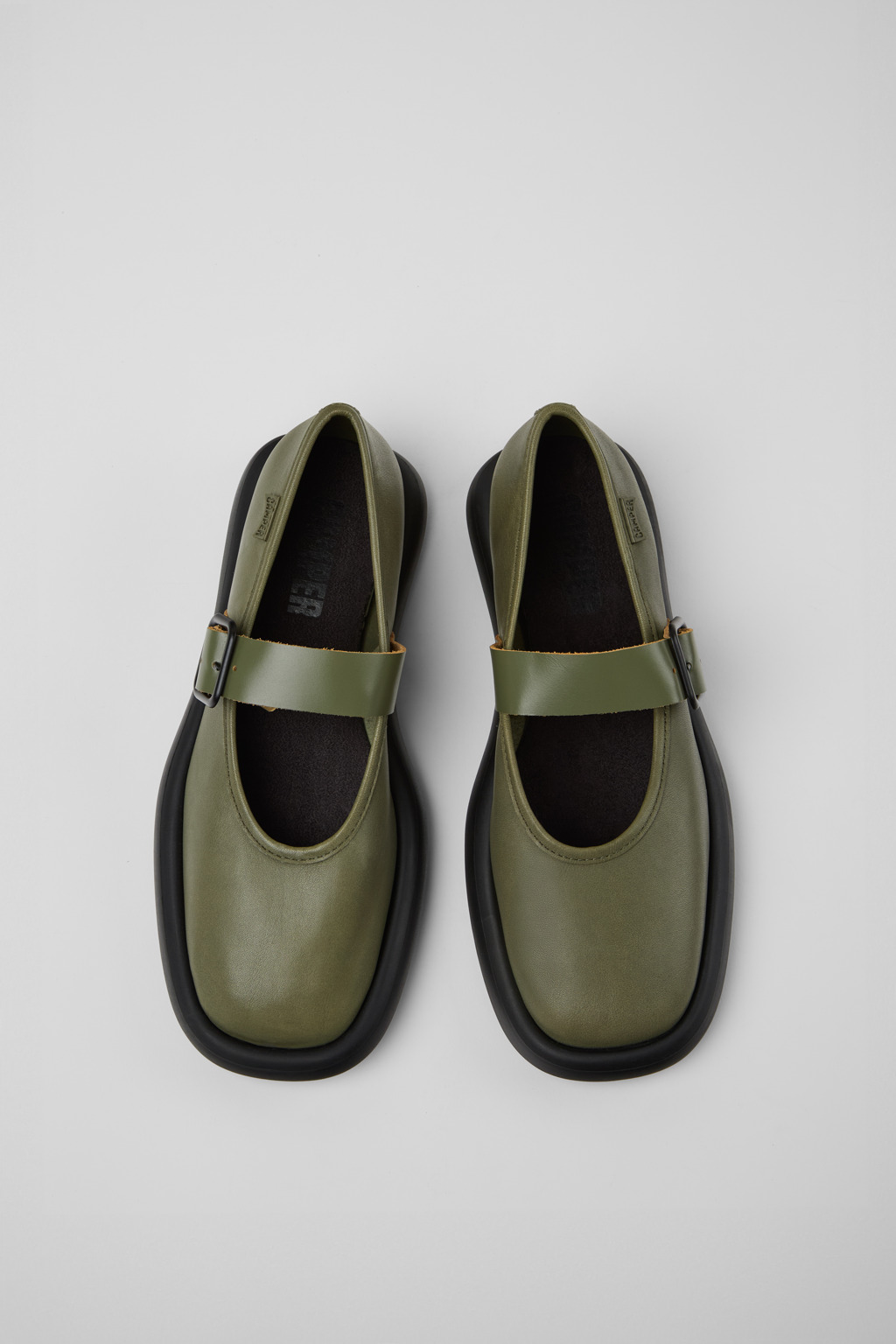 Onda Green Leather Women's Shoe. - Image 4