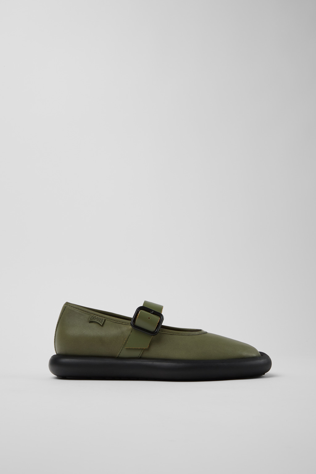Onda Green Leather Women's Shoe. - Image 2
