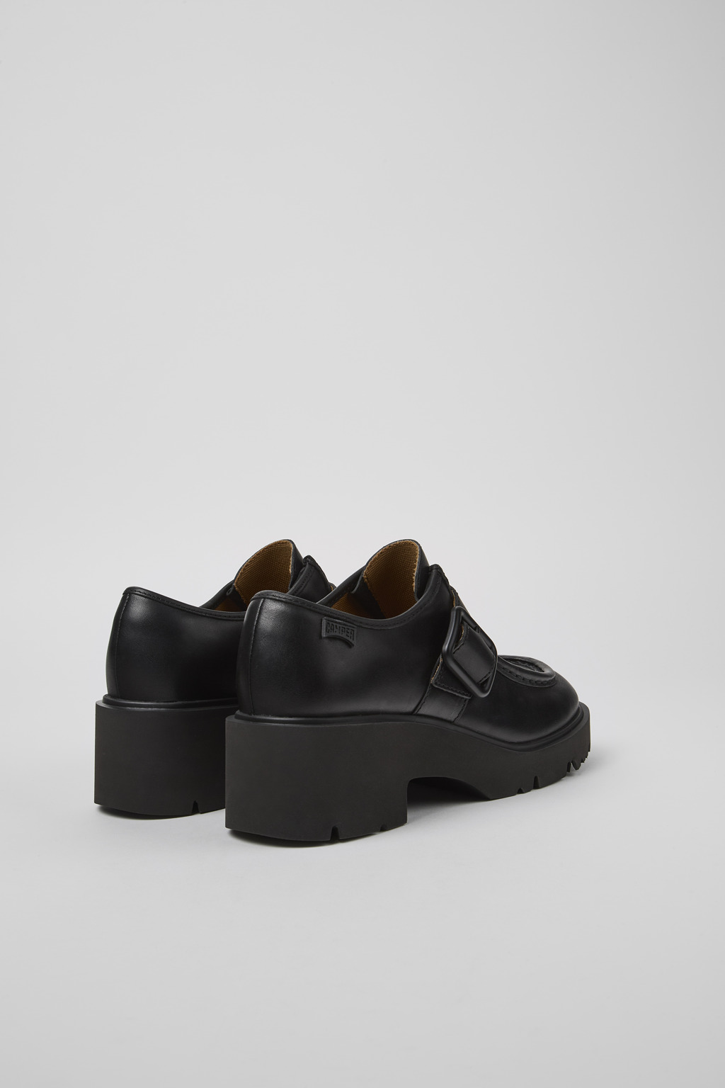 Milah Black Leather Shoes for Women - Image 3