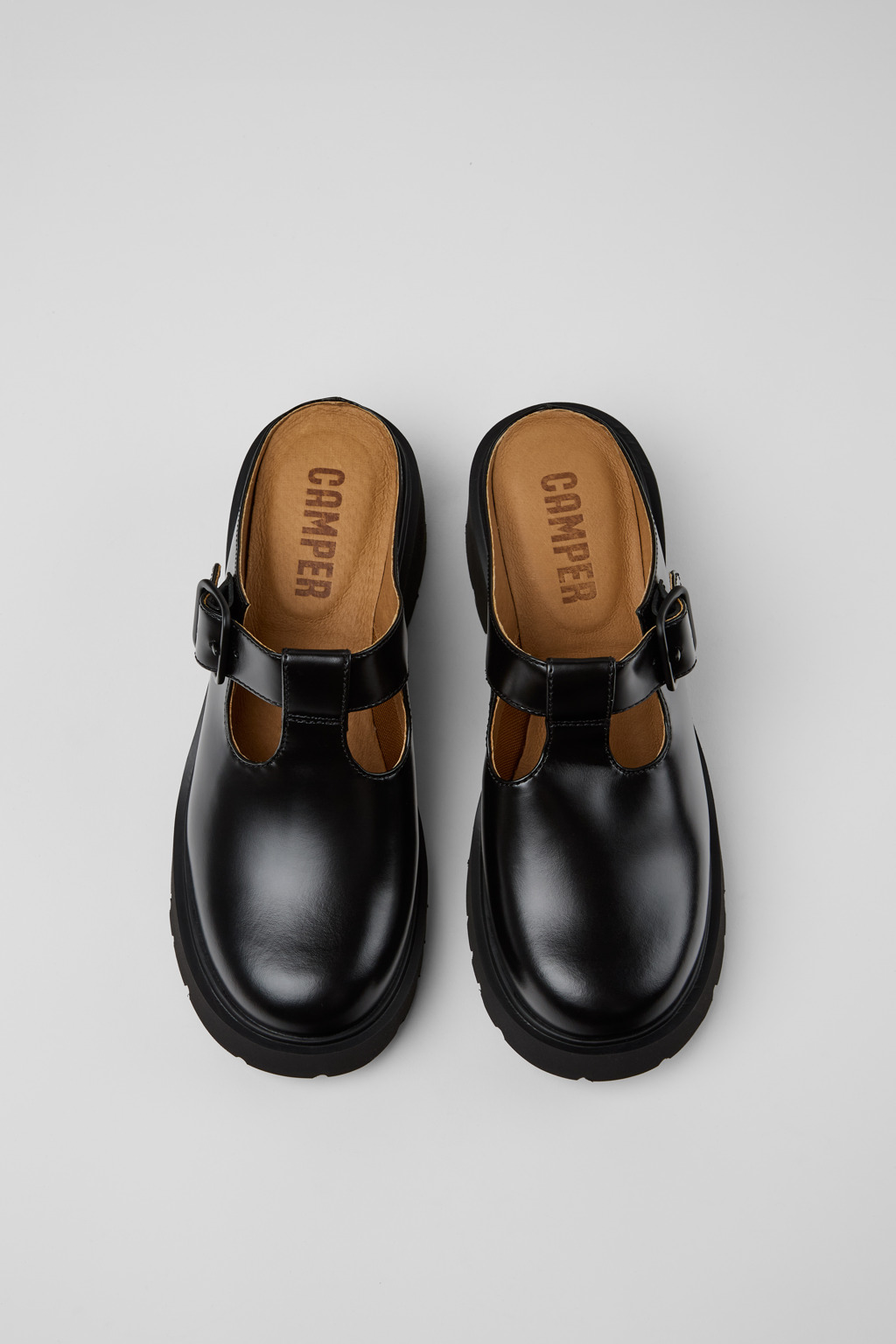Milah Black Leather Sandals for Women. - Image 4