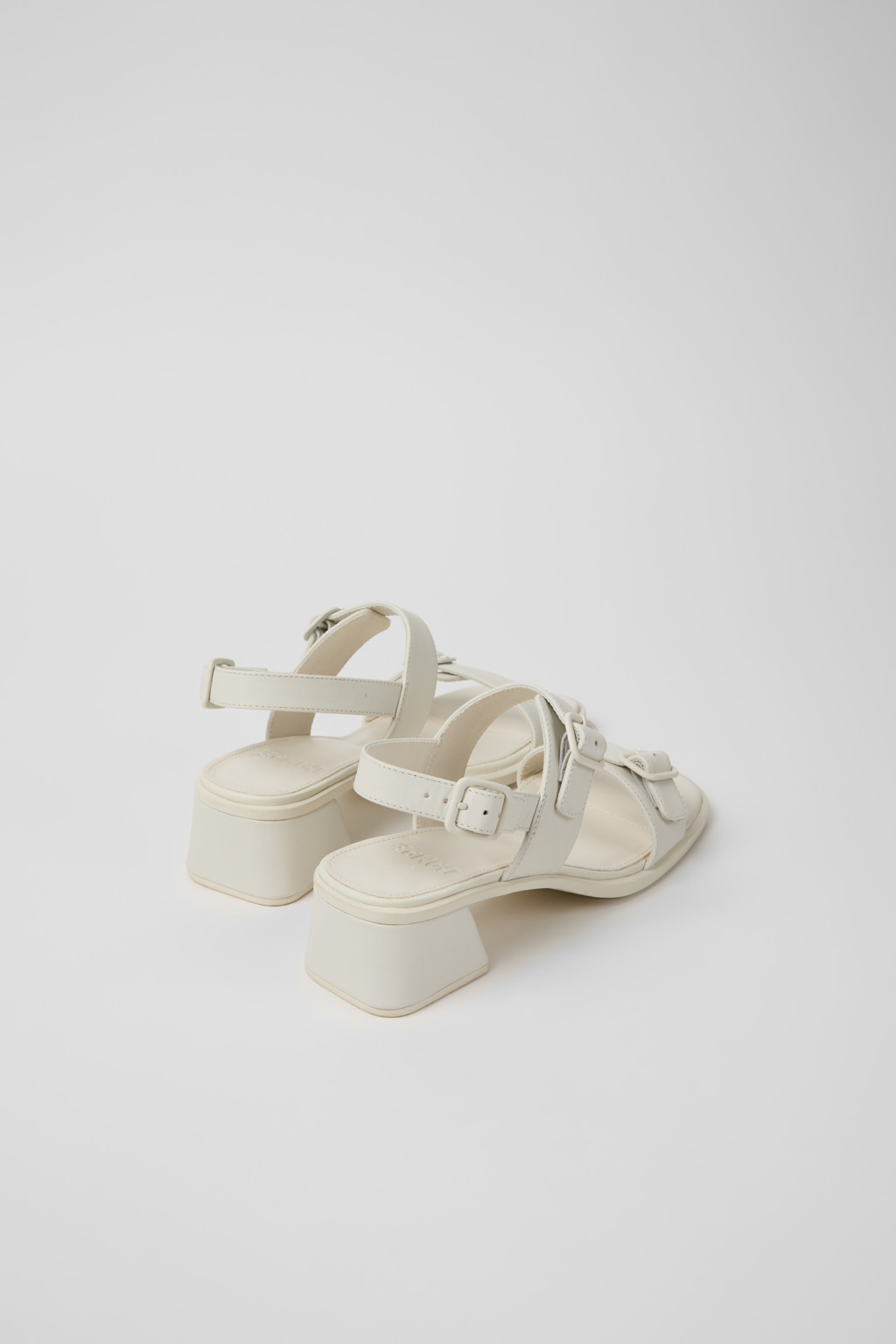 Kora Sandal White Leather Sandals for Women. - Image 3