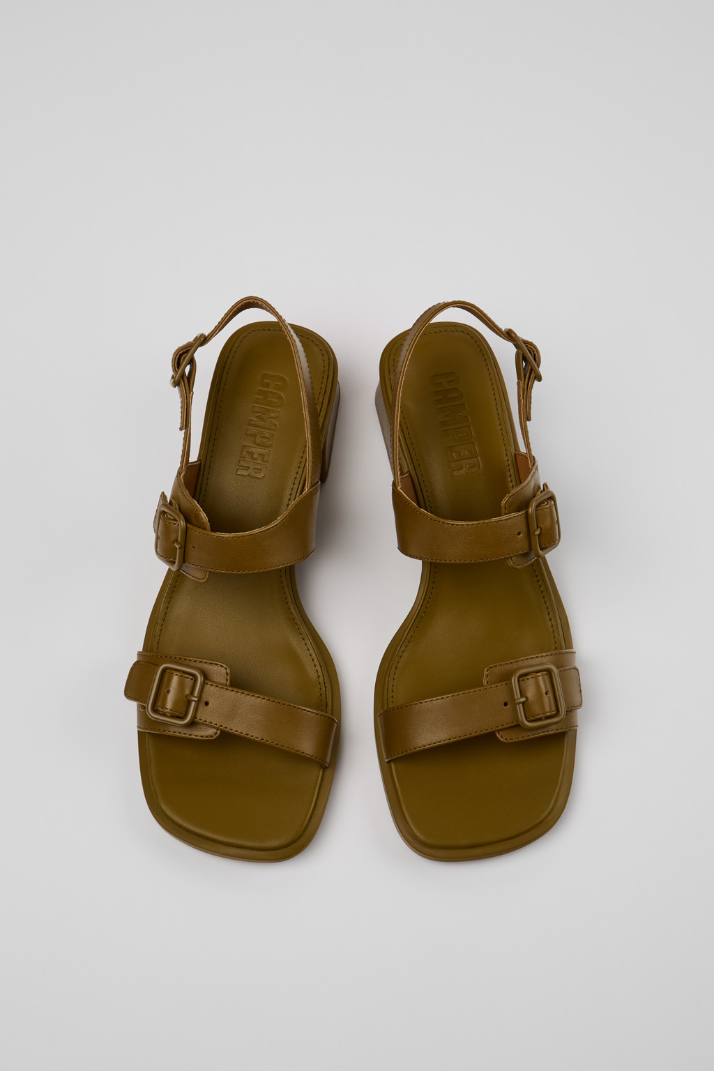 Kora Sandal Green Leather Sandals for Women. - Image 4