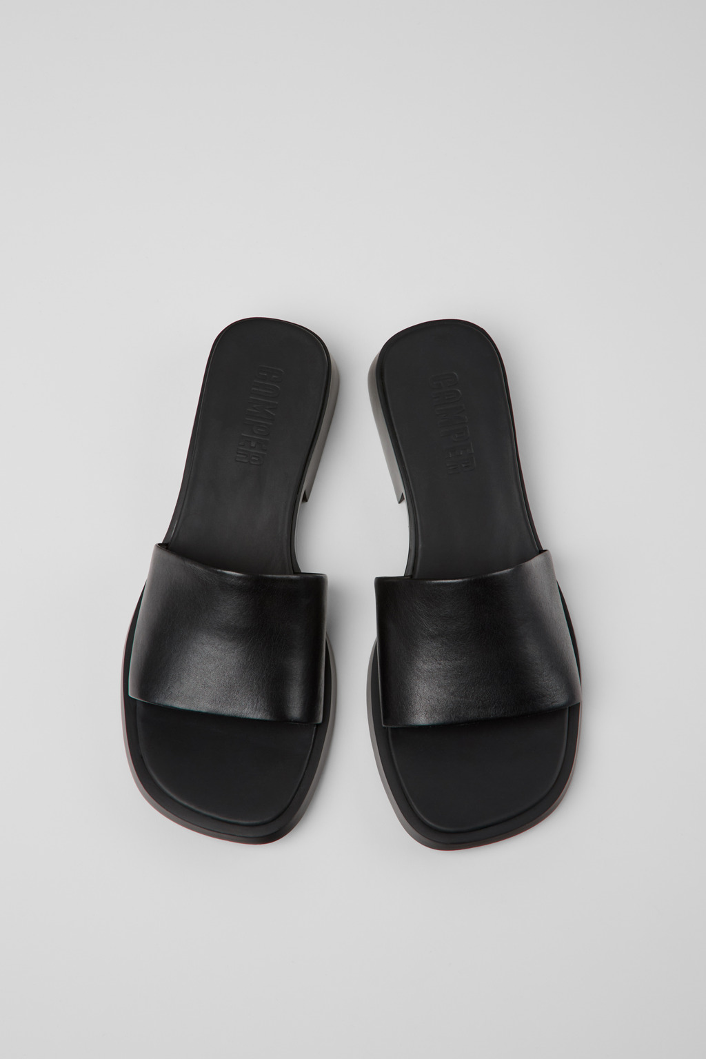 Dana Black Leather Sandals for Women. - Image 4