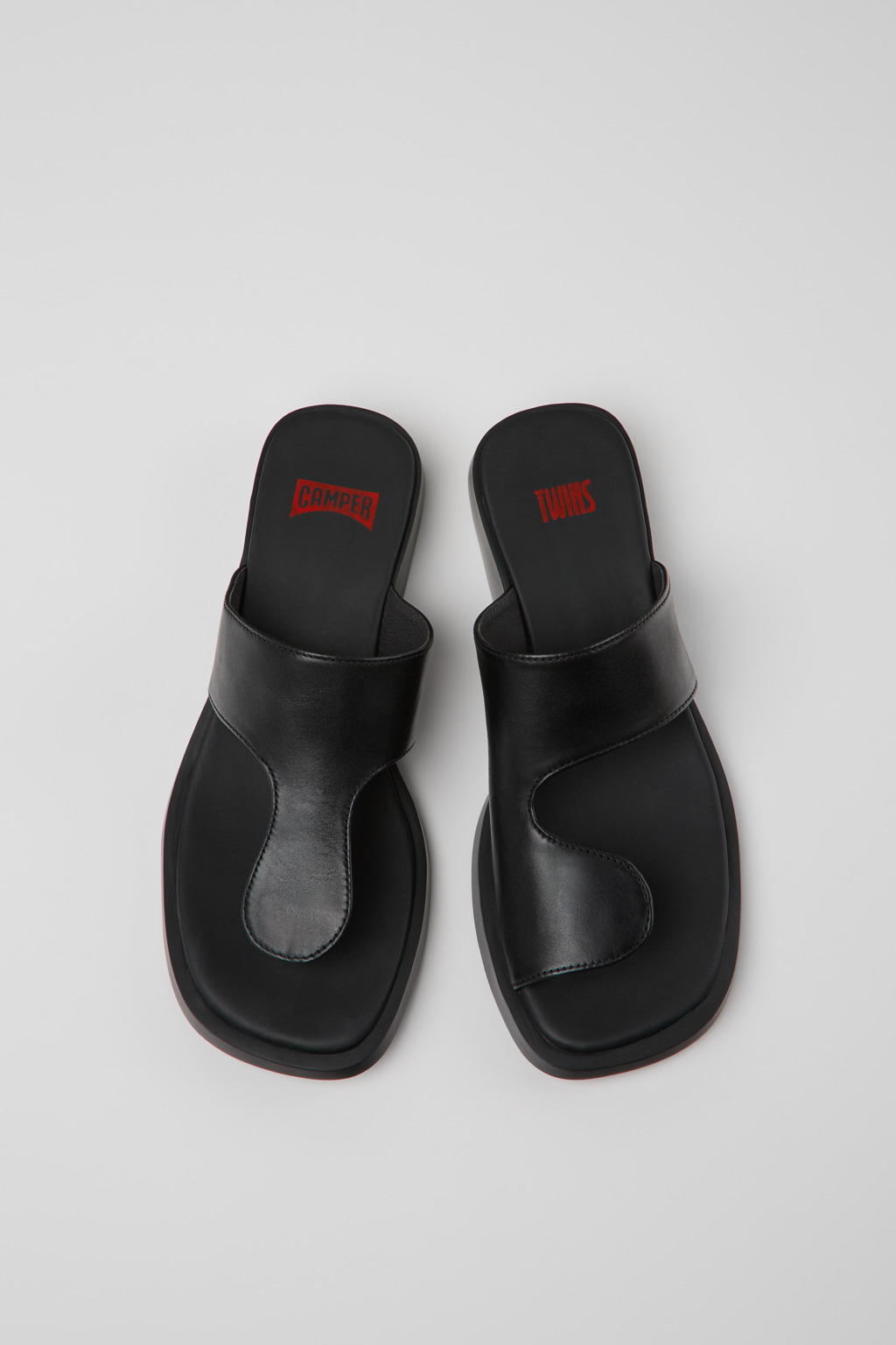 Dana Black Leather Sandals for Women. - Image 4