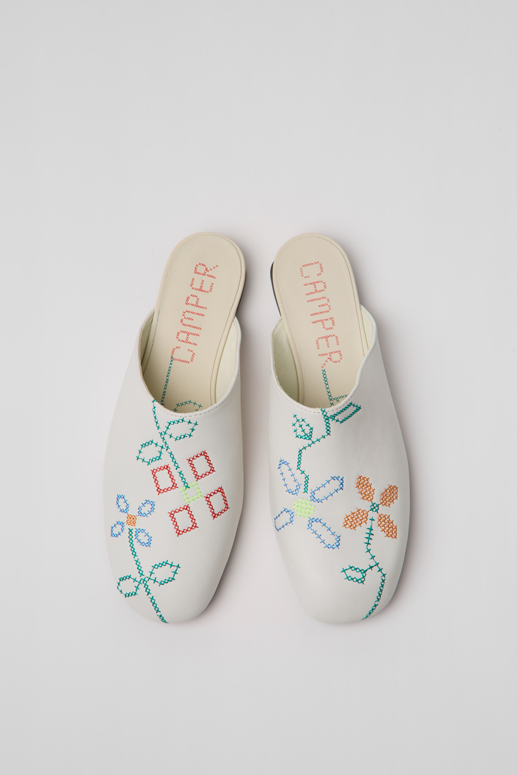 Twins White Leather Sandals for Women. - Image 4