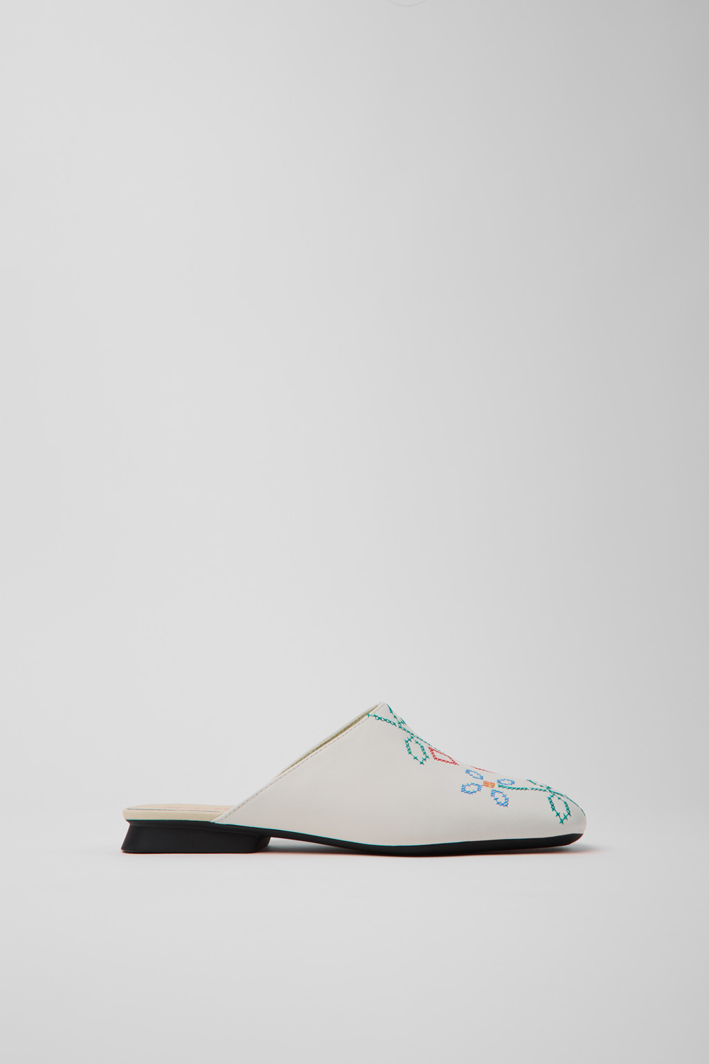 Twins White Leather Sandals for Women. - Image 2