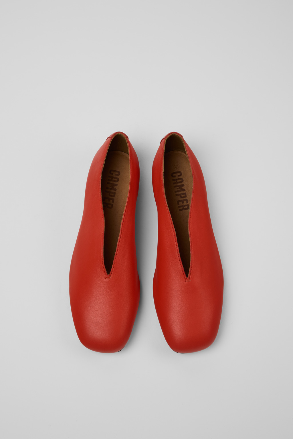 Casi Myra Red Leather Shoes for Women. - Image 4