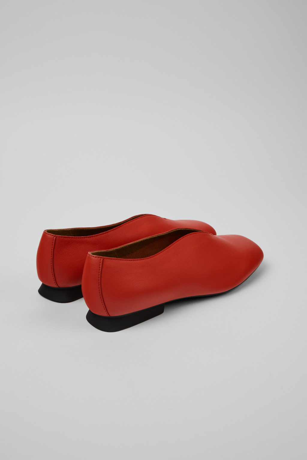 Casi Myra Red Leather Shoes for Women. - Image 3