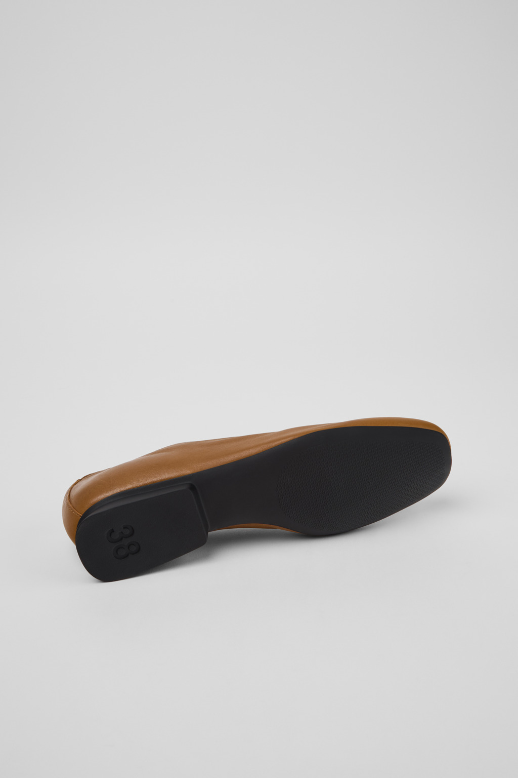 Casi Myra Brown Leather Ballerinas for Women. - Image 6