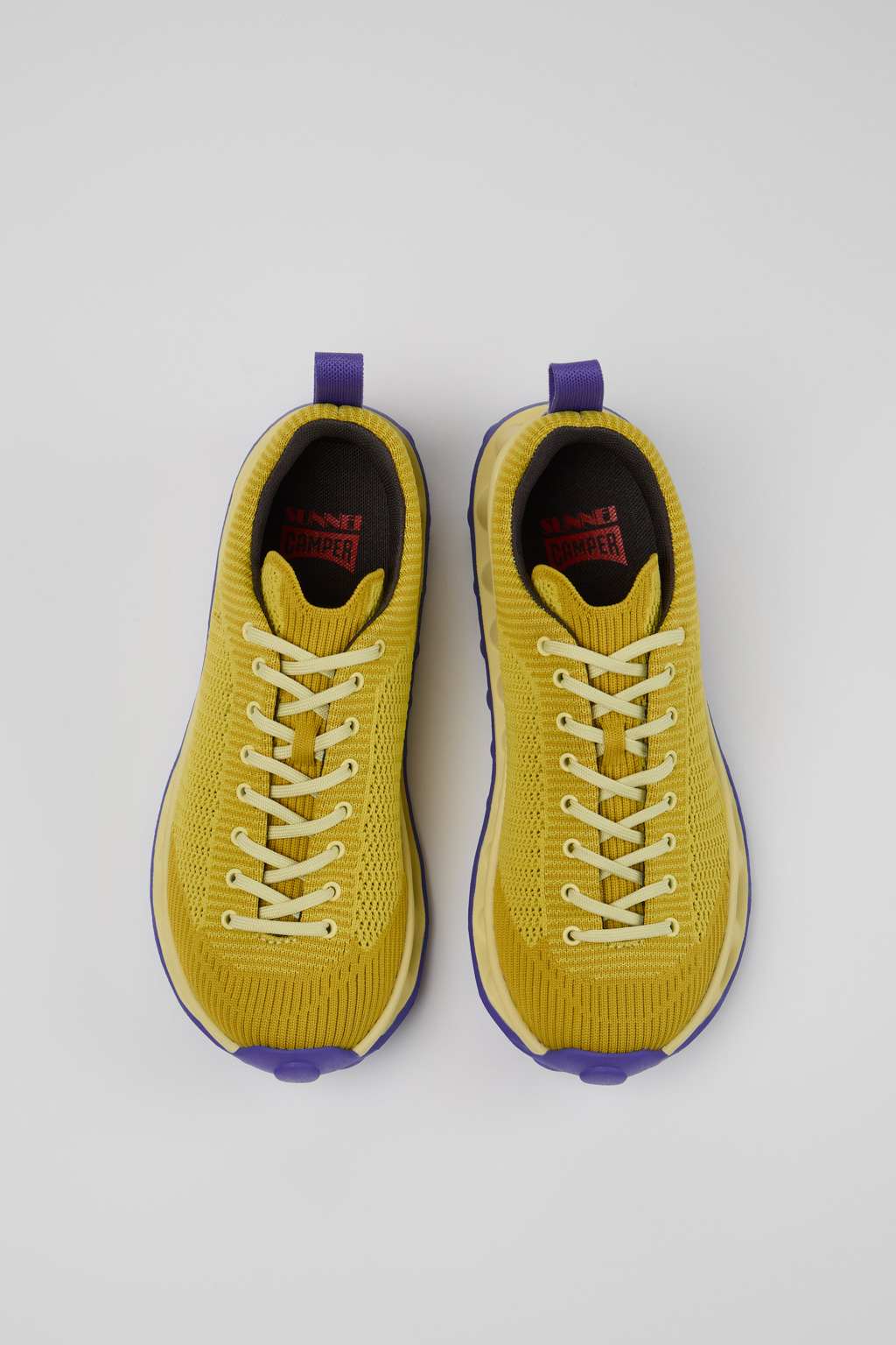 Camper x SUNNEI - PELOTISSIMA Yellow and Blue Textile Women's Sneakers. - Image 4