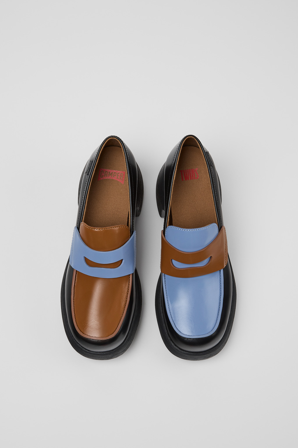Twins Multicolor Leather Moccasins for Women. - Image 4
