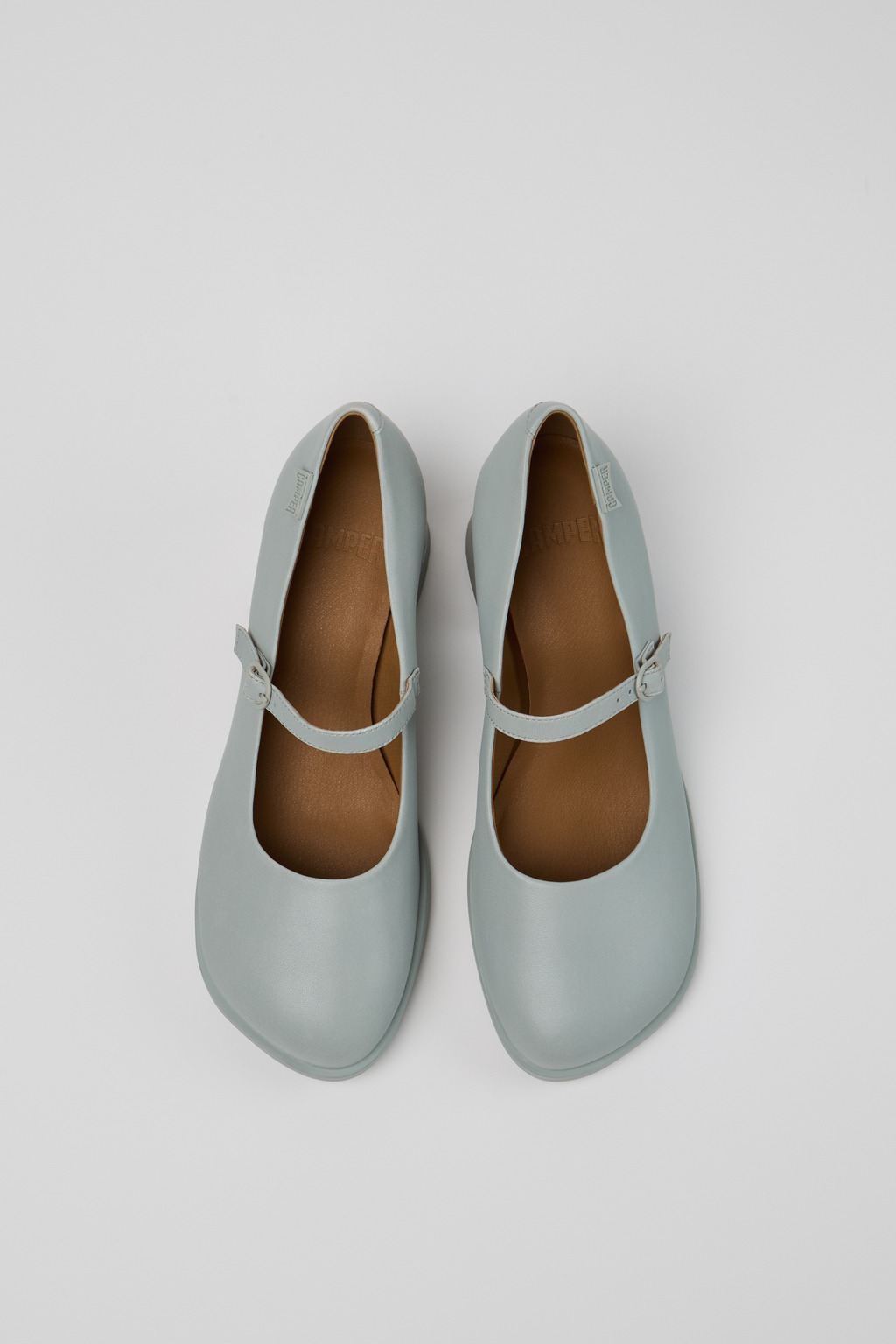 Kora Gray Leather Moccasins for Women. - Image 4