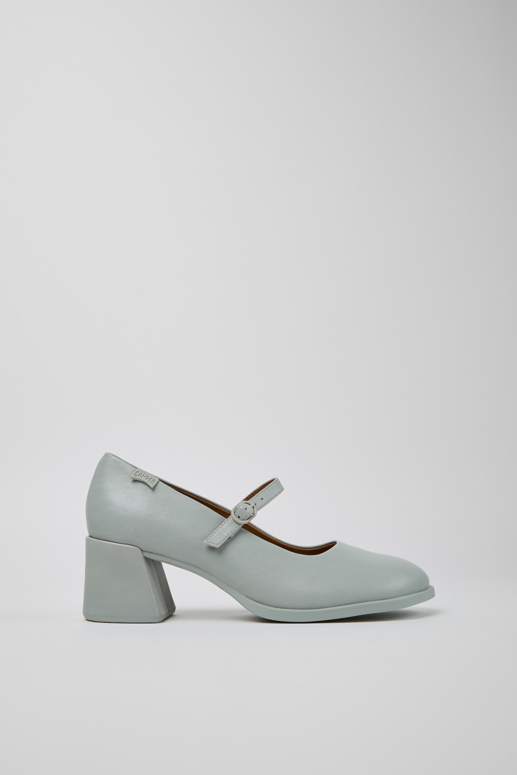 Kora Gray Leather Moccasins for Women. - Image 2