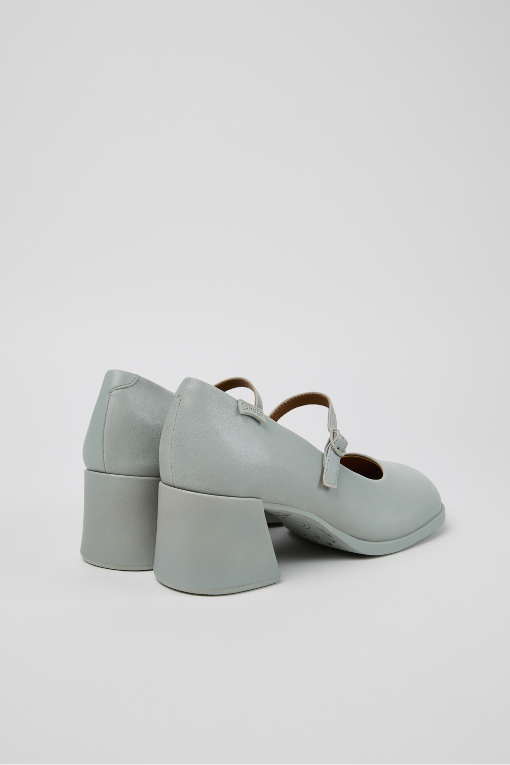 Kora Gray Leather Moccasins for Women. - Image 3