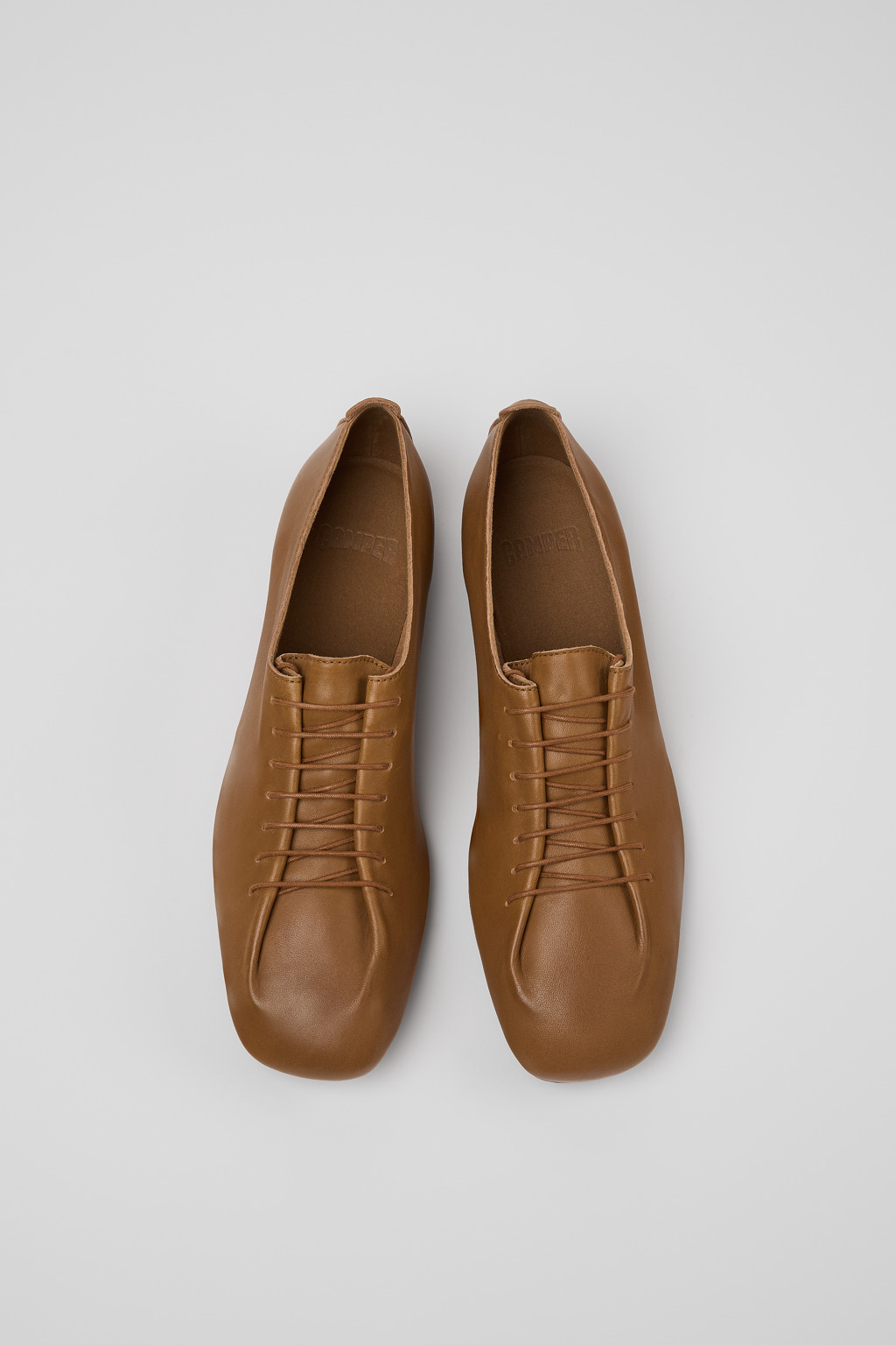 Casi Myra Brown Leather Shoes for Women. - Image 4