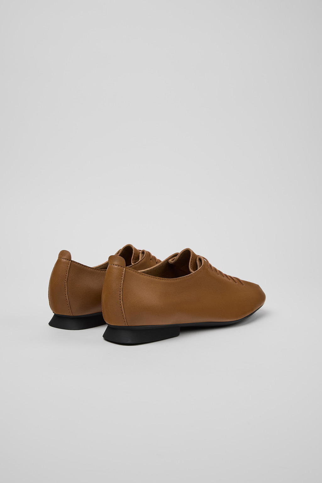 Casi Myra Brown Leather Shoes for Women. - Image 3