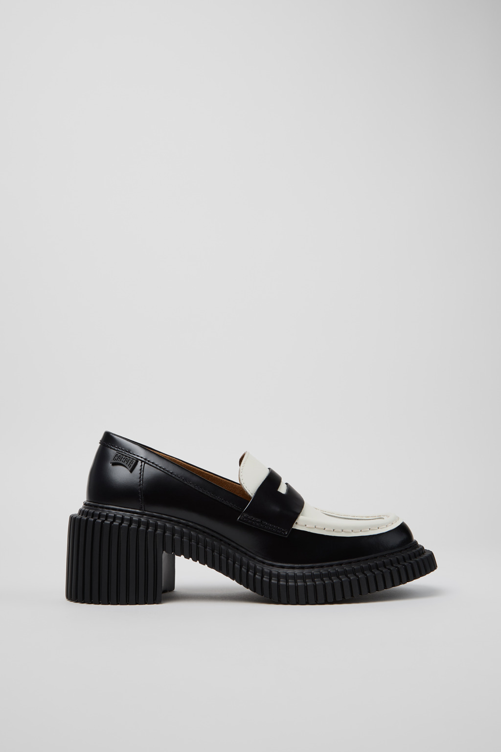 Twins Black Leather Moccasins for Women. - Image 3