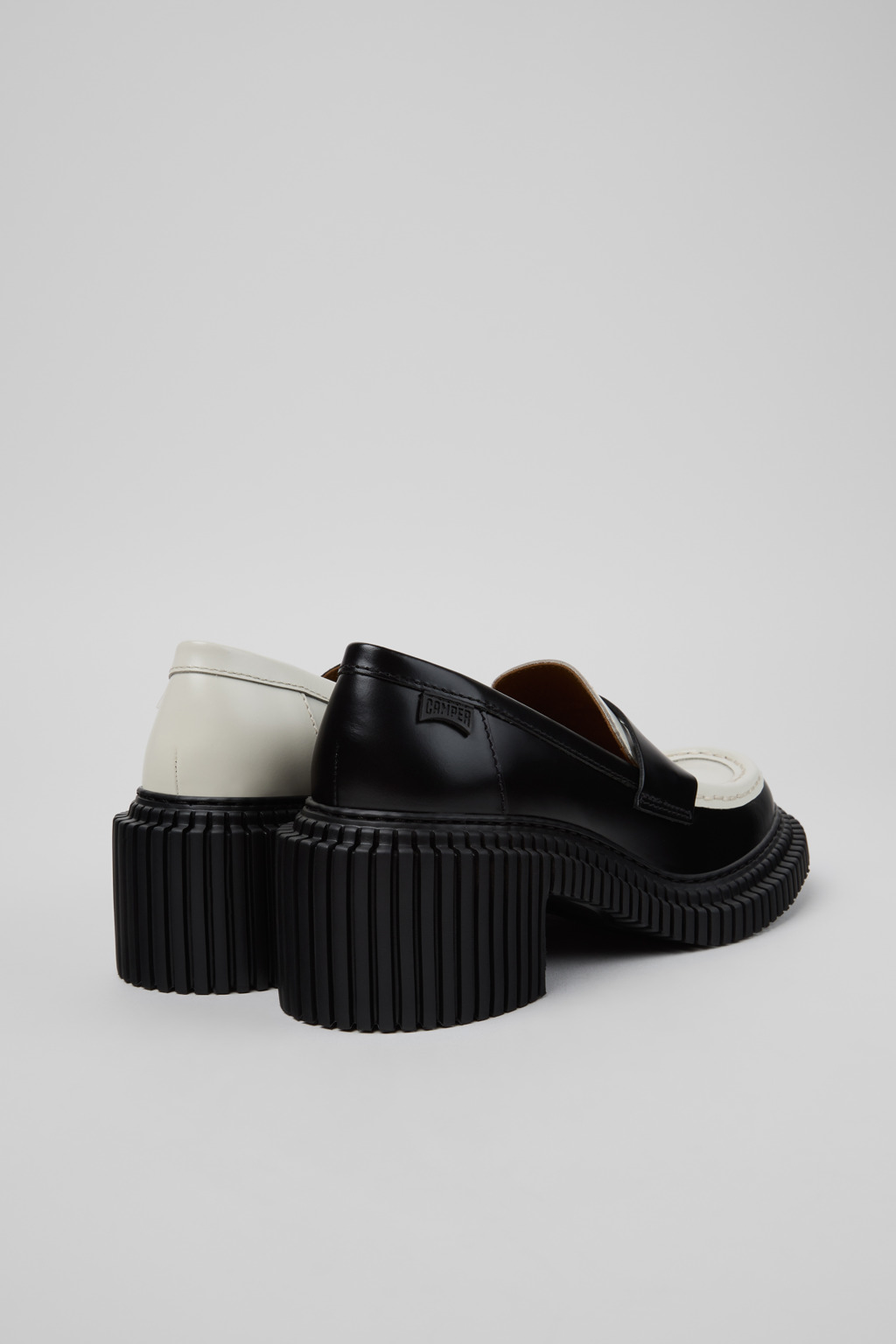 Twins Black Leather Moccasins for Women. - Image 4