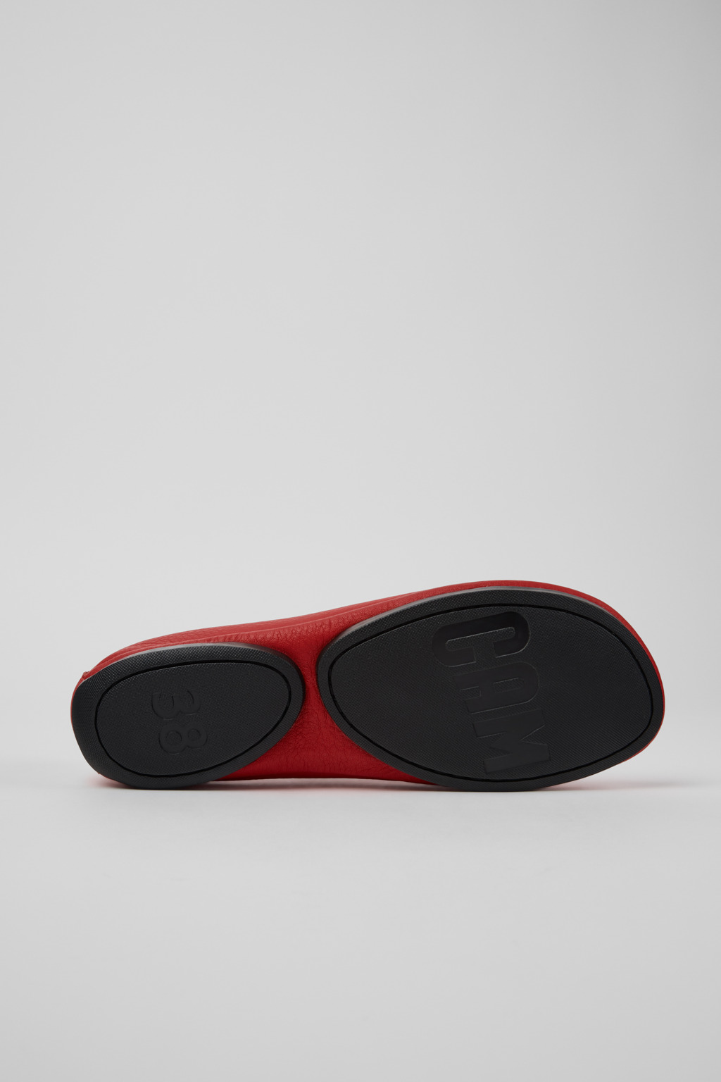 Right Nina Red Leather Ballerinas for Women. - Image 5