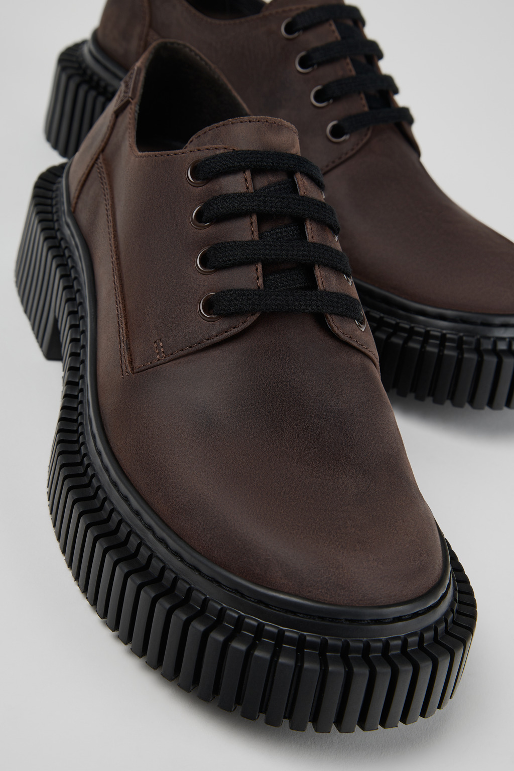 Pix Berlin Brown Nubuck Shoes for Women.