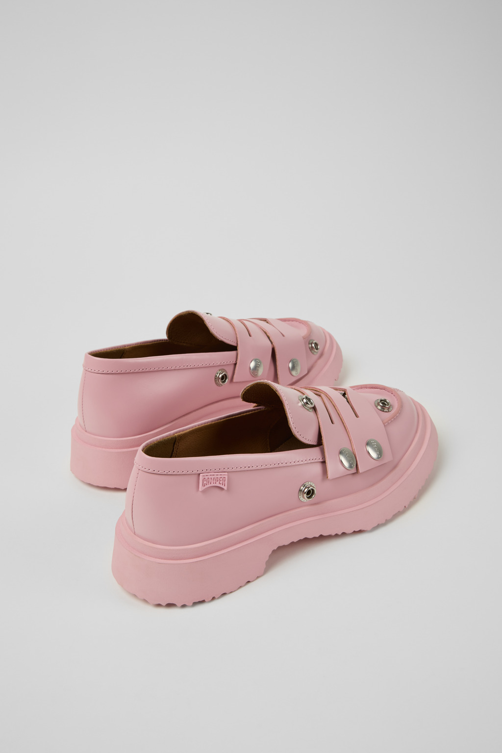 Twins Pink Leather Moccasins for Women. - Image 3