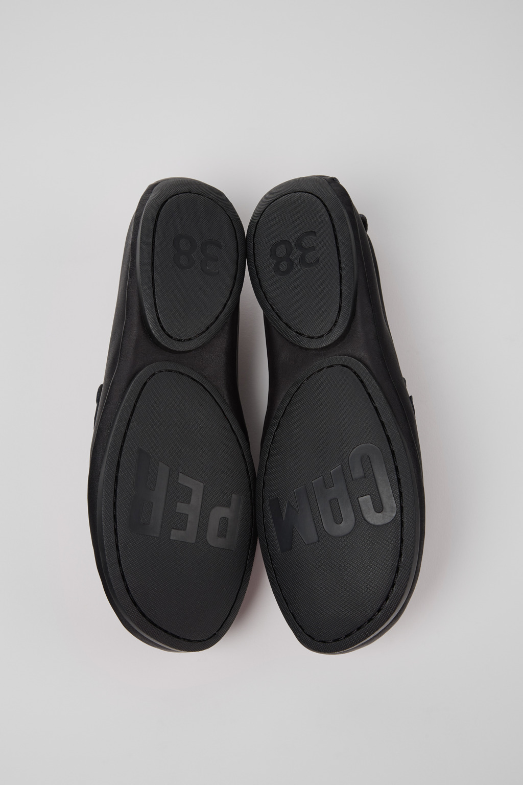 Right Nina Black Leather Ballerinas for Women. - Image 5