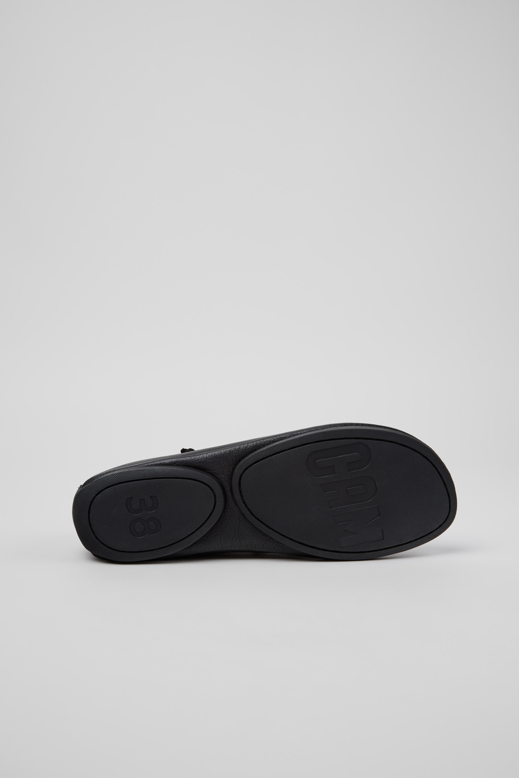 Right Nina Black Leather Ballerinas for Women. - Image 5