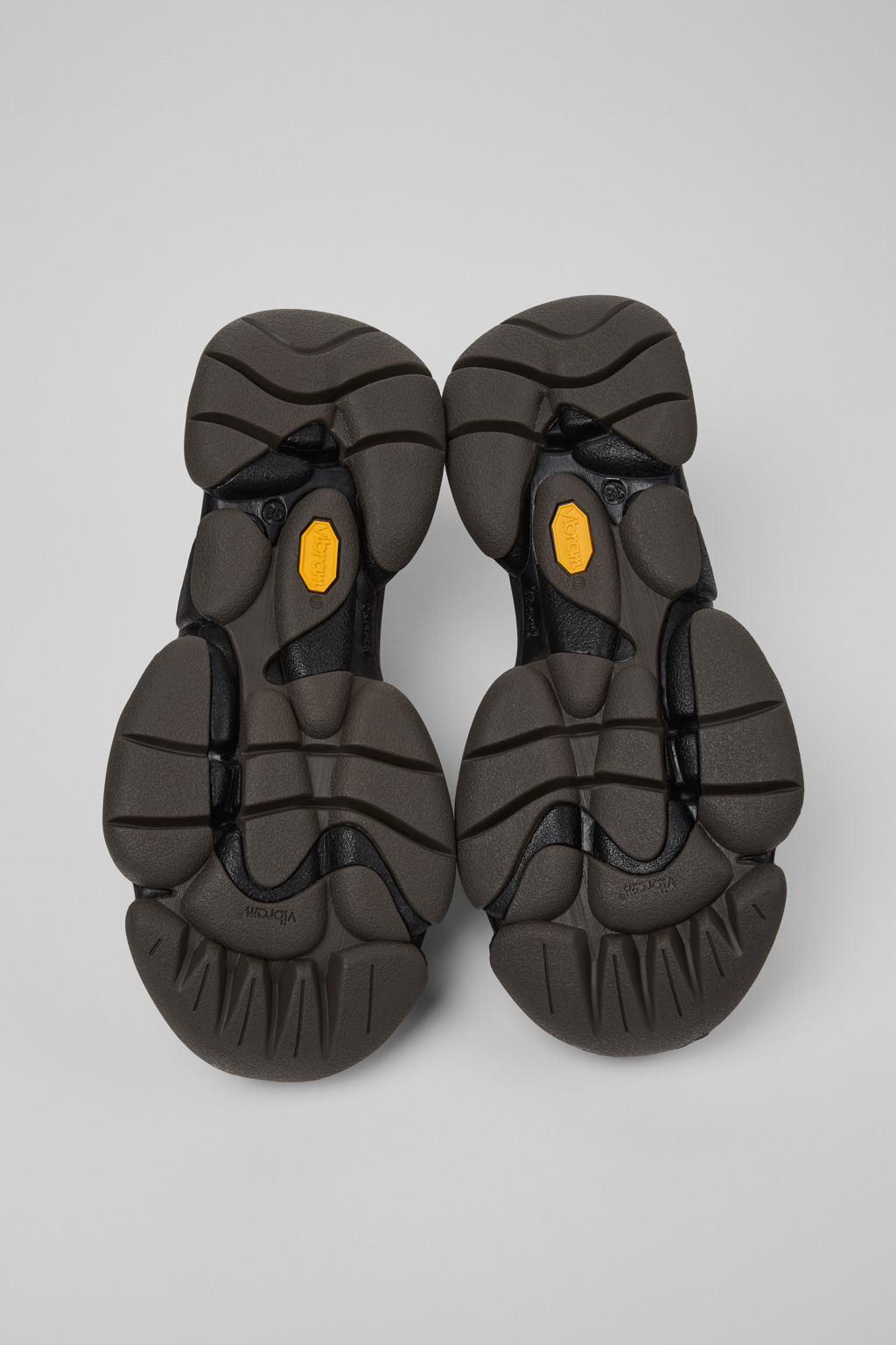 Twins Gray and Black Leather and Nubuck Sneakers for Women. - Image 6