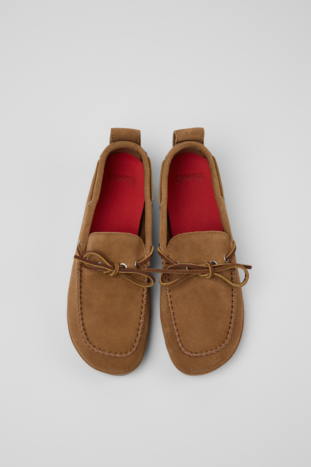 Right Nina Brown Nubuck Ballerinas for Women. - Image 4