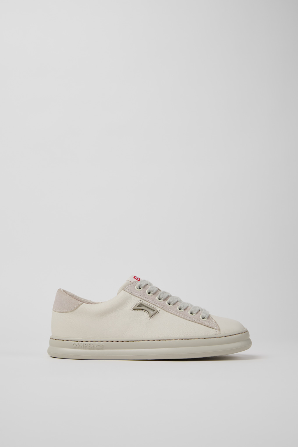 Runner White Leather and Nubuck Sneakers for Women. - Image 2