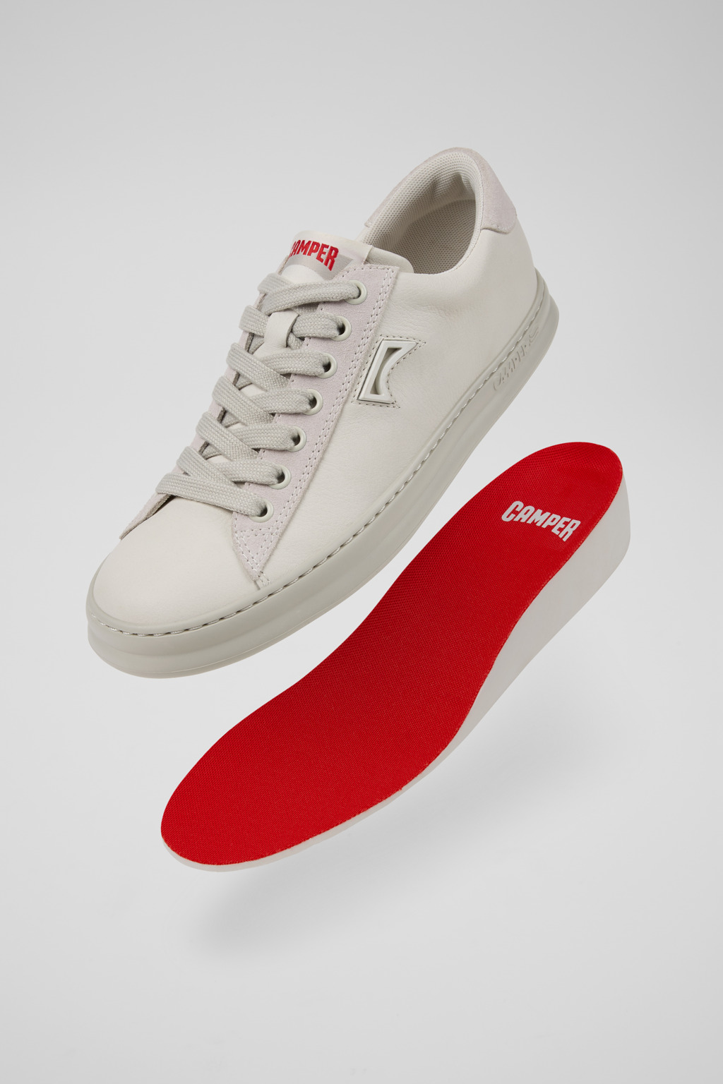 Runner White Leather and Nubuck Sneakers for Women. - Image 6